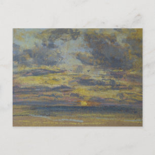 Study of the Sky with Setting Sun, c.1862-70 Postcard