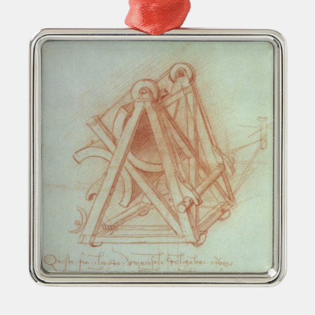 Study of the Wooden Framework with Casting Metal Tree Decoration (Front)