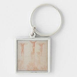 Study of Three Crosses Key Ring