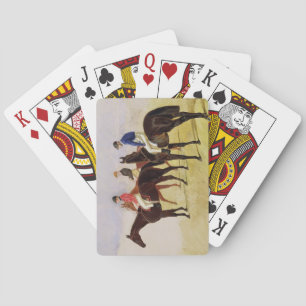 Study of Three Steeplechase Cracks: Allen McDonoug Playing Cards