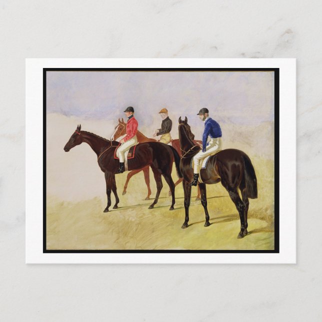 Study of Three Steeplechase Cracks: Allen McDonoug Postcard (Front)