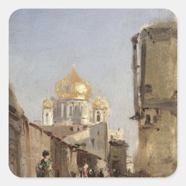 Study of Tobolsk, 1842 Square Sticker (Front)