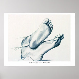"Study of Two Feet" Poster
