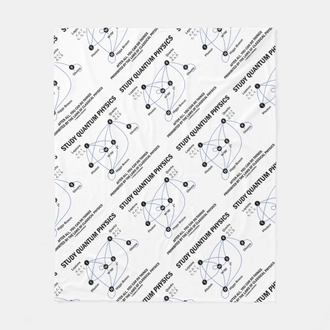 Study Quantum Physics Higgs Field Standard Model Fleece Blanket (Front)