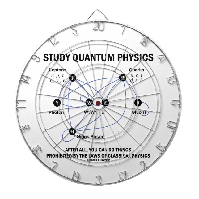 Study Quantum Physics You Can Do Things Dartboard (Front)