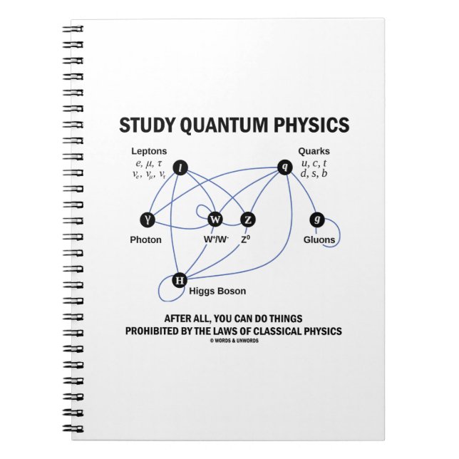 Study Quantum Physics You Can Do Things Notebook (Front)