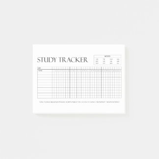 Study Tracker | Month | 31 Days | Topic | Progress Post-it Notes