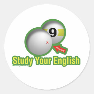 Study Your English Classic Round Sticker