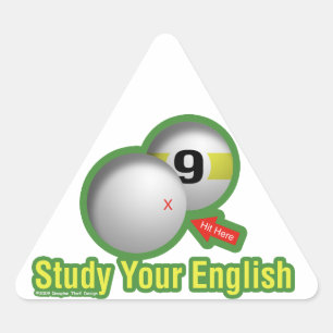 Study Your English Triangle Sticker