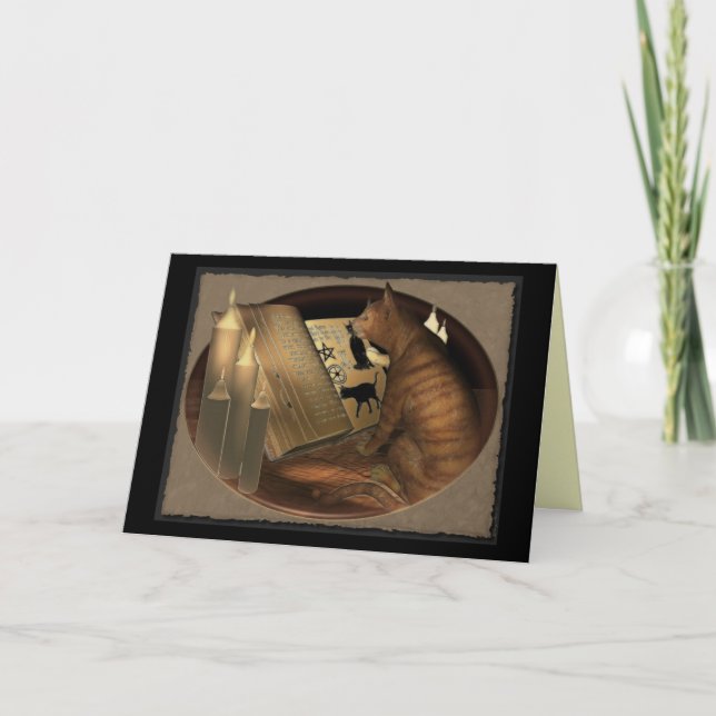 Studying Cat Lessons Card (Front)