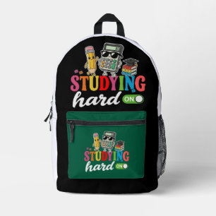 Studying Hard Mode On Cute Kawaii School Supplie Printed Backpack