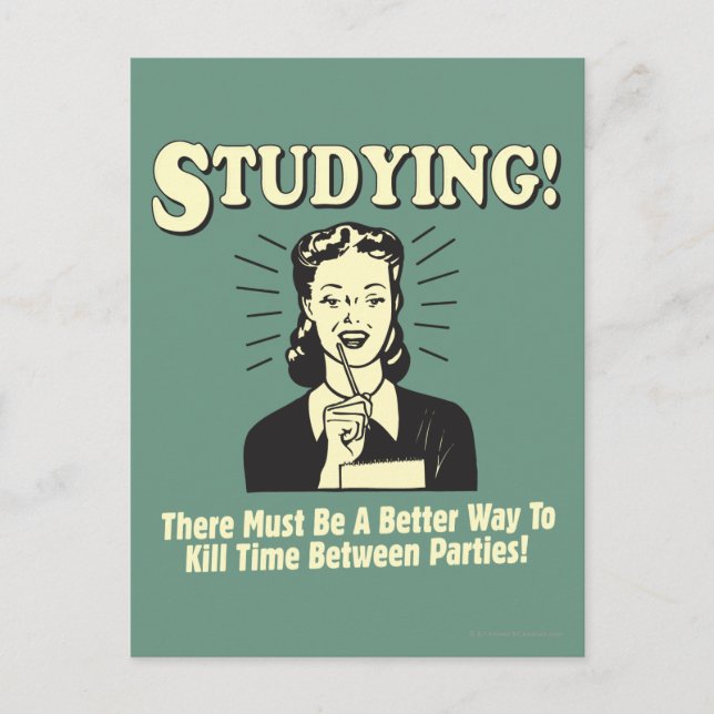 Studying: Kill Time Postcard (Front)
