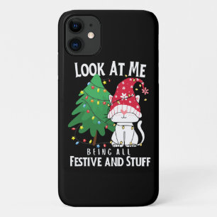  Stuff Funny Christmas Cat iPhone 11 Case