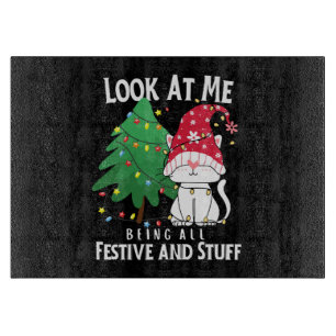 Stuff Funny Christmas Cat Cutting Board