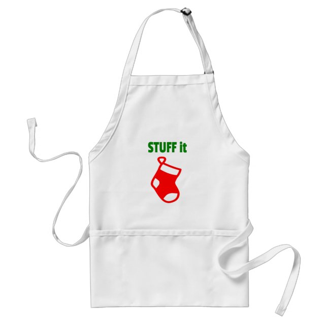 STUFF it Christmas Stocking Stuffer Standard Apron (Front)