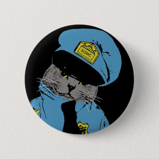 Stuff on my cat - Cop 6 Cm Round Badge