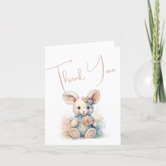 Stuff Rabbit Baby Toy Thank You Card