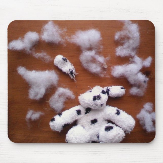 Stuffed dog brains mouse mat (Front)