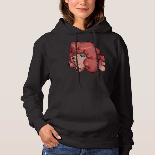 Stuffed Poodle  Pink     Hoodie (Front)