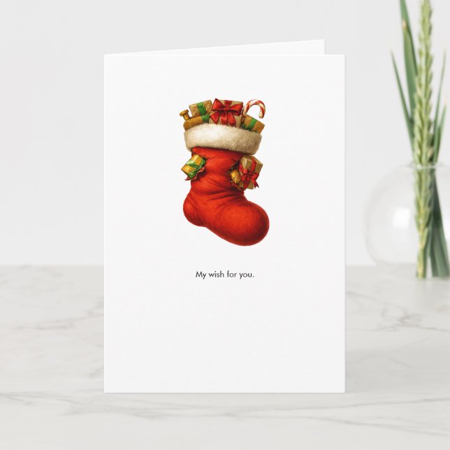 Stuffed Stocking holiday card (Front)