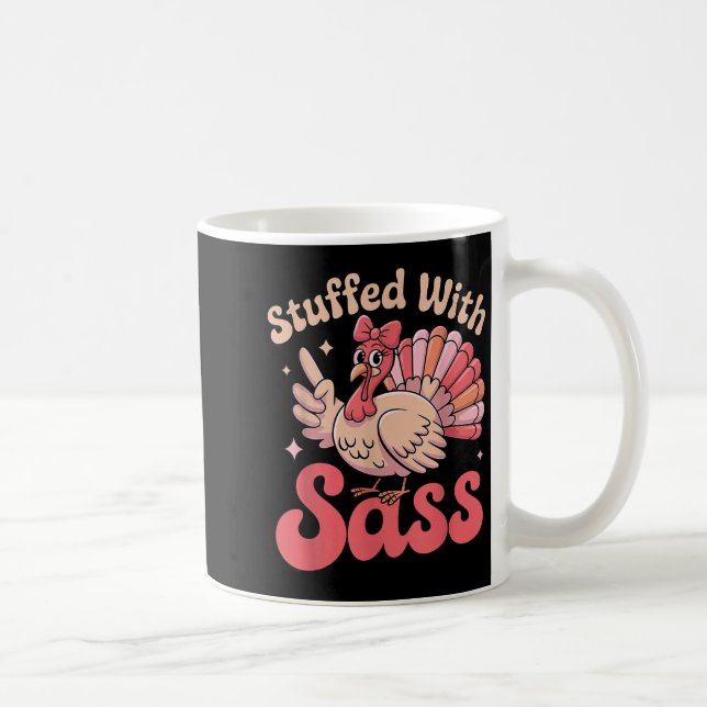 Stuffed With S Turkey Cute Nk Coquette Thanksgivin Coffee Mug (Right)