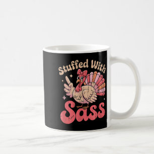 Stuffed With S, Turkey Kids, Funny Nk Coquette Bow Coffee Mug