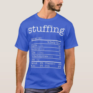Stuffing Nutrition Facts Funny Thanksgiving Christ T-Shirt