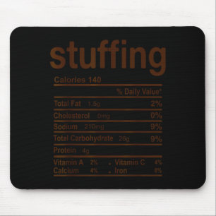 Stuffing Nutrition Facts Funny Thanksgiving Food C Mouse Mat