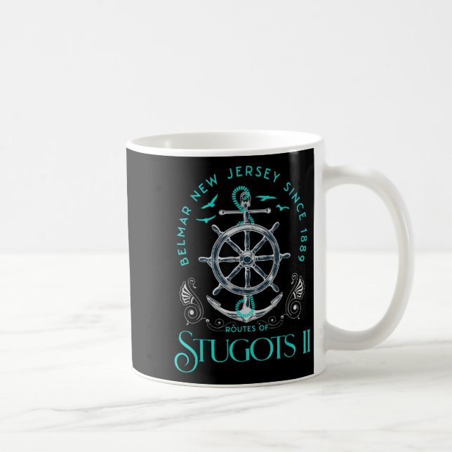 Stugots Belmar Nj Anchor Distressed Sarcastic Boat Coffee Mug (Right)