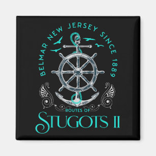 Stugots Belmar Nj Anchor Distressed Sarcastic Boat Magnet