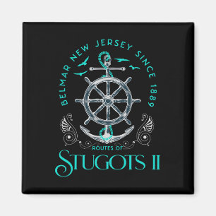 Stugots Belmar Nj Anchor Distressed Sarcastic Boat Magnet
