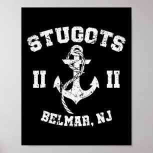 Stugots Belmar Nj Anchor Distressed Sarcastic Boat Poster