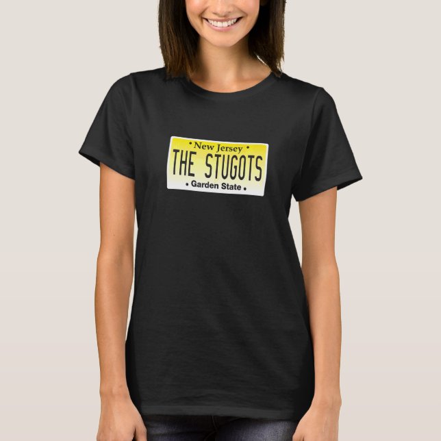 Stugots New Jersey Italian American Nj License Pla T-Shirt (Front)