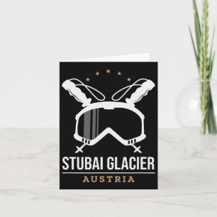 Stui Glacier Austria Ski Resort Vintage Skiing Card