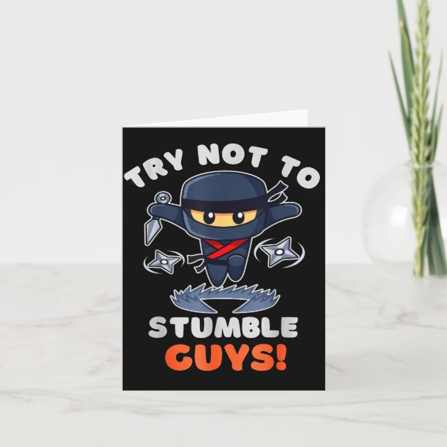 Stumble Guys Ninjas Games Stumble Guys Tee Kids  Card (Front)