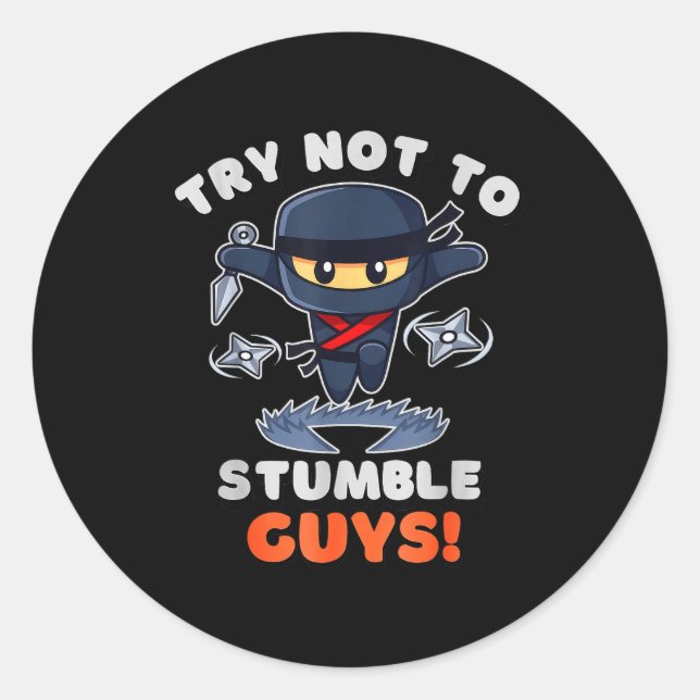 Stumble Guys Ninjas Games Stumble Guys Tee Kids  Classic Round Sticker (Front)