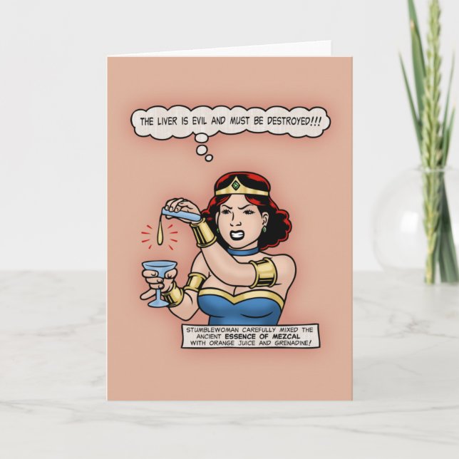 Stumblewoman - Liver is Evil Holiday Card (Front)