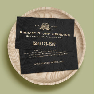 Stump Grinder Tree Stump Business Card
