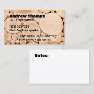 Stump Grinding Business Card