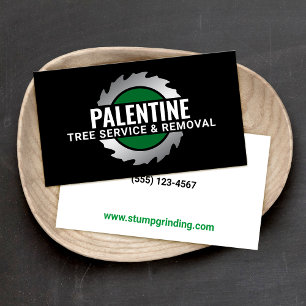 Stump Grinding  Circular Saw Business Card