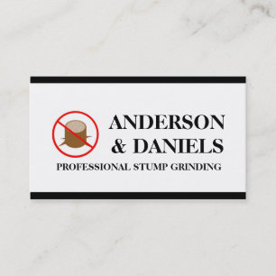 Stump Grinding Grinder Prune Tree Removal Service Business Card
