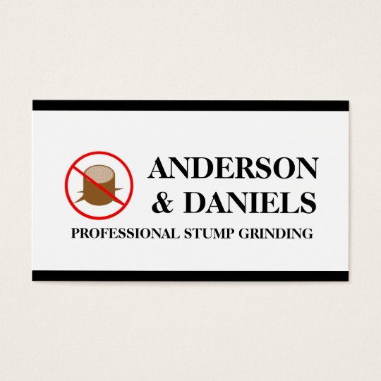 Stump Grinding Grinder Prune Tree Removal Service Business Card