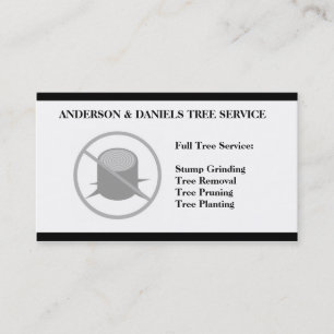 Stump Grinding Grinder Prune Tree Removal Service Business Card