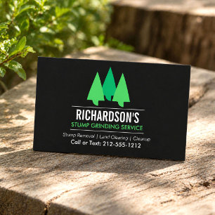 Stump Grinding Service Business Card