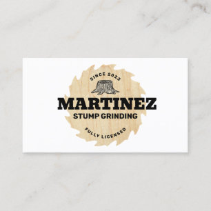   Stump Grinding   Tree Service & Removal Business Card