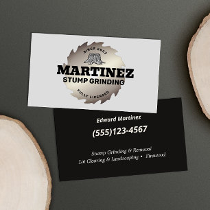 Stump Grinding   Tree Service & Removal Business Card