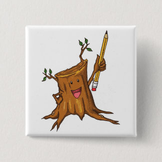 Stumpy Button (Square) White