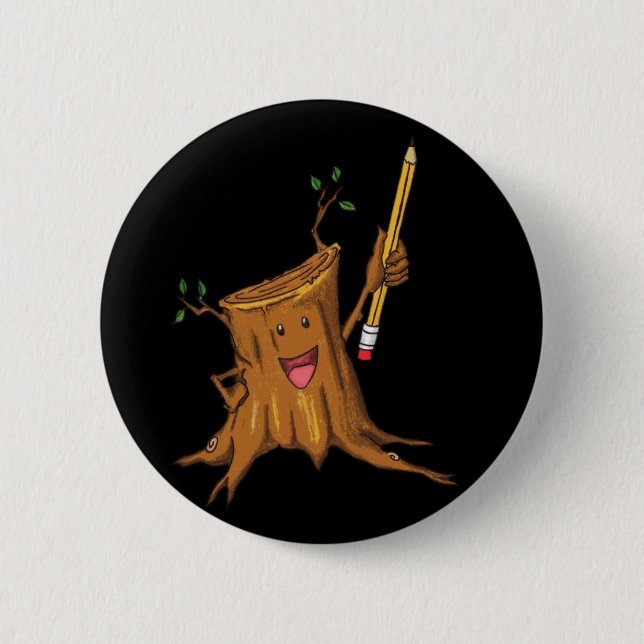 Stumpy Button (Standard) Black (Front)