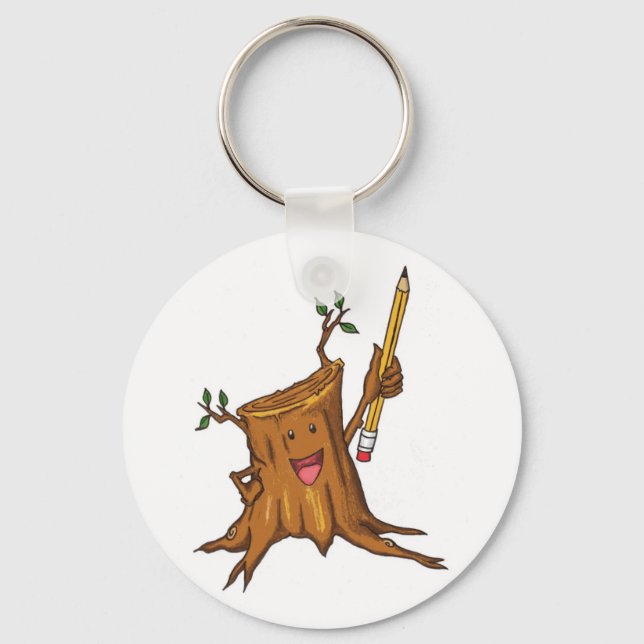 Stumpy Keychain white (Front)