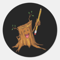 Stumpy Sticker (large) Black